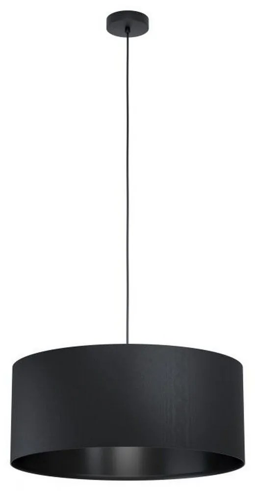 Φωτιστικό Οροφής Maserlo 1 99043 Ø530 Black Eglo Metal, Fabric