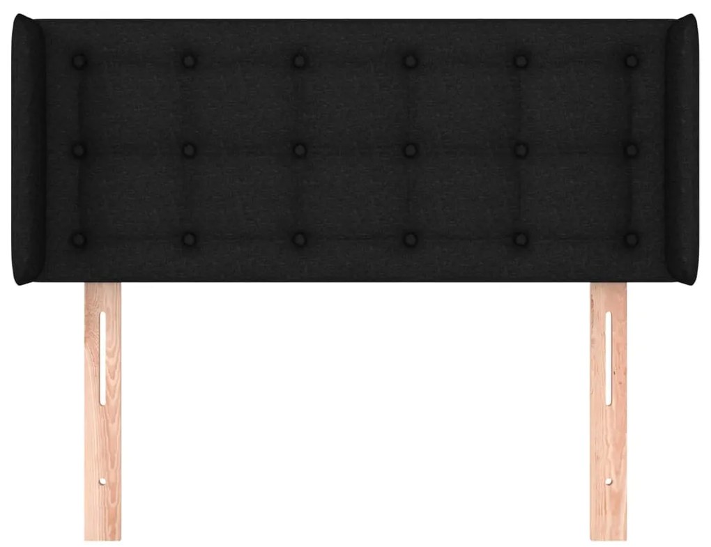 vidaXL Κεφαλάρι με Πτερύγια Μαύρο 93x16x78/88 εκ. Υφασμάτινο