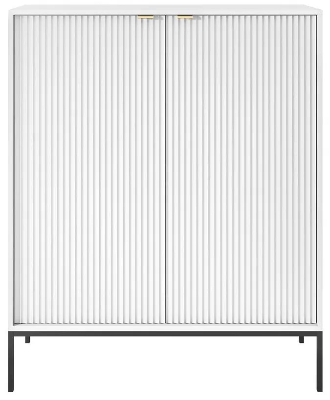 Ντουλάπι Lima L101, Μαύρο, Άσπρο, 125x104cm, Αριθμός θυρών: 239cm, 47 kg, Πλαστικοποιημένη μοριοσανίδα | Epipla1.gr