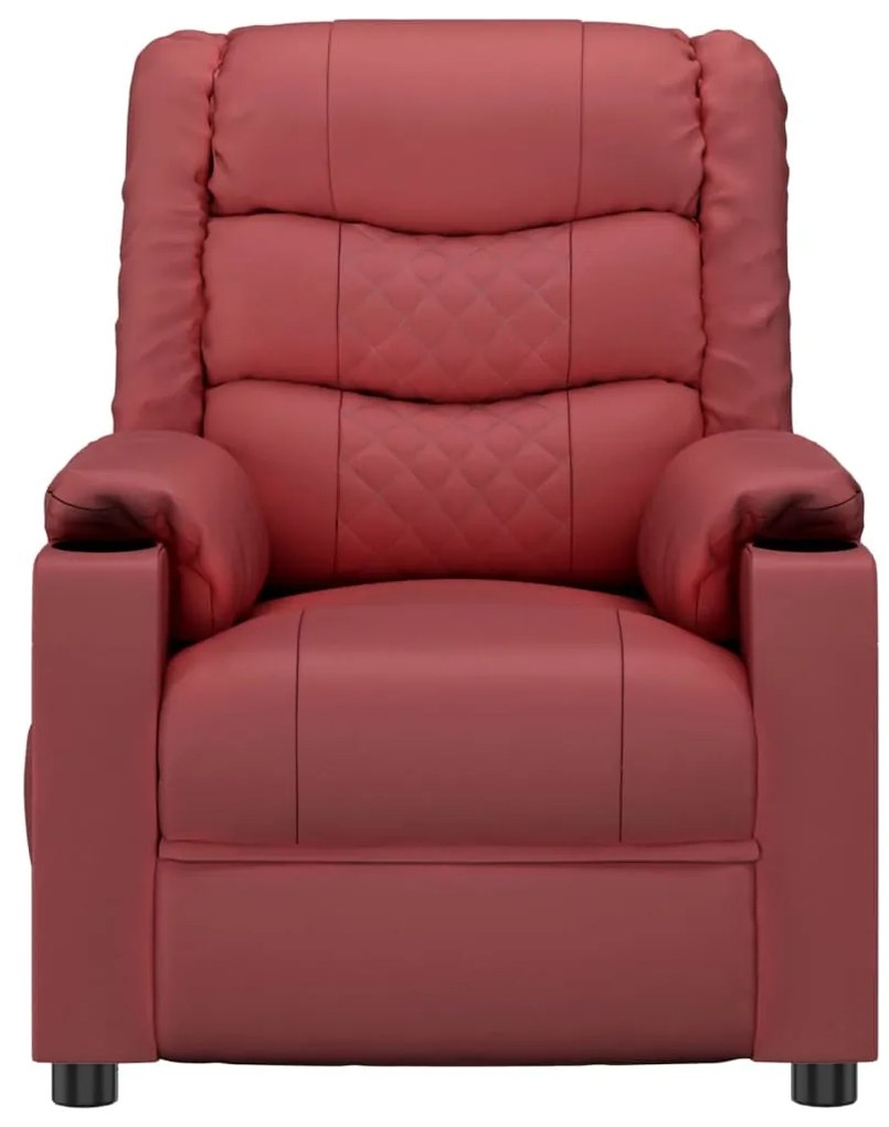 vidaXL Πολυθρόνα Ανακλινόμενη Μπορντό από Συνθετικό Δέρμα