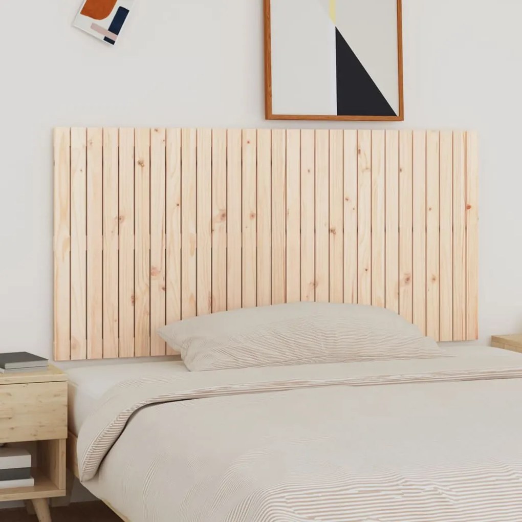 vidaXL Κεφαλάρι Επιτοίχιο 185x3x90 εκ. από Μασίφ Ξύλο Πεύκου