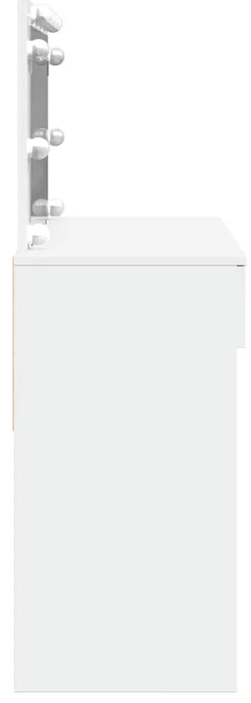 vidaXL Μπουντουάρ με LED Λευκό 100x40x120 εκ.
