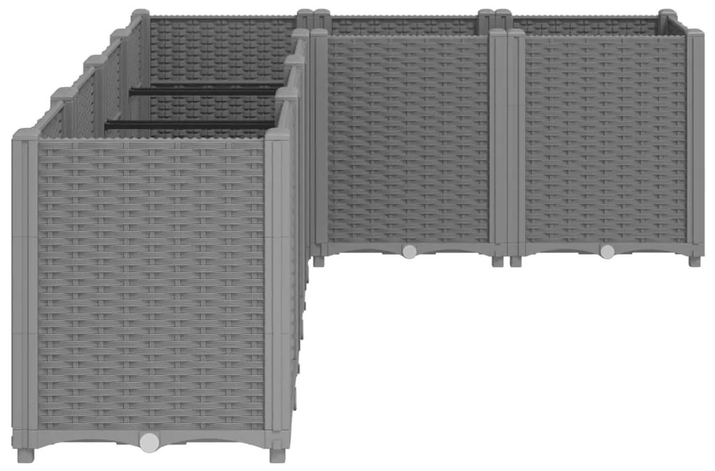 ΖΑΡΝΤΙΝΙΕΡΑ ΚΗΠΟΥ ΑΝΟΙΧΤΟ ΓΚΡΙ 160X120X53 ΕΚ. ΠΟΛΥΠΡΟΠΥΛΕΝΙΟ 367862