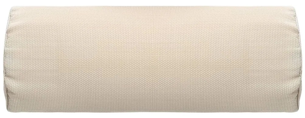 vidaXL Προσκέφαλο Σεζλόνγκ Κρεμ 40 x 7,5 x 15 εκ. από Textilene