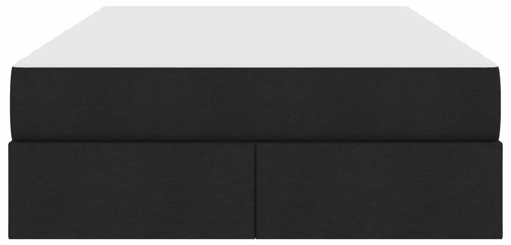 vidaXL Κρεβάτι με αποθηκευτικό χώρο και στρώμα Μαύρο 120 x 190 cm