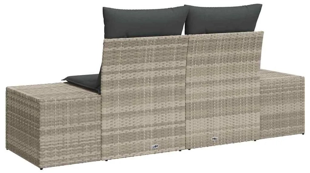 vidaXL Καναπές Κήπου Γκρι 123 x 62 x 69εκ συνθετικό ρατάν