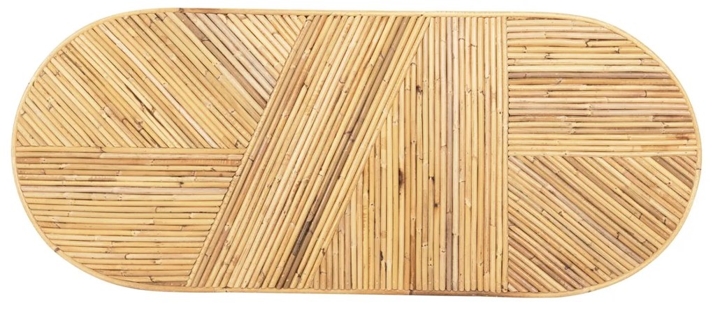 Κονσόλα Οβάλ GATSBY C9871 Φυσικό Rattan σε Φυσικό χρώμα 110x45x74,5Υεκ. 110x45x74.5 εκ.