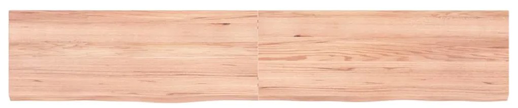 vidaXL Ράφι Τοίχου Ανοιχτό Καφέ 160x30x(2-6)εκ. Επεξ. Μασίφ Ξύλο Δρυός