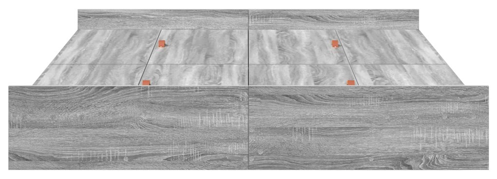 vidaXL Κρεβάτι με αποθηκευτικό χώρο Γκρι sonoma 140 x 190 cm