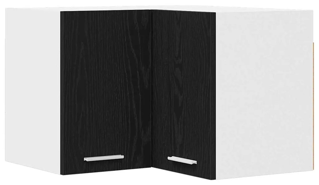 vidaXL Κρεμαστό ντουλάπι Μαύρος Δρυς και Λευκό 57 x 57 x 40 εκ.