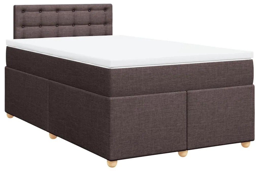 ΚΡΕΒΑΤΙ BOXSPRING ΜΕ ΣΤΡΩΜΑ ΣΚΟΥΡΟ ΚΑΦΕ 120X200 ΕΚ. ΥΦΑΣΜΑΤΙΝΟ 3288964