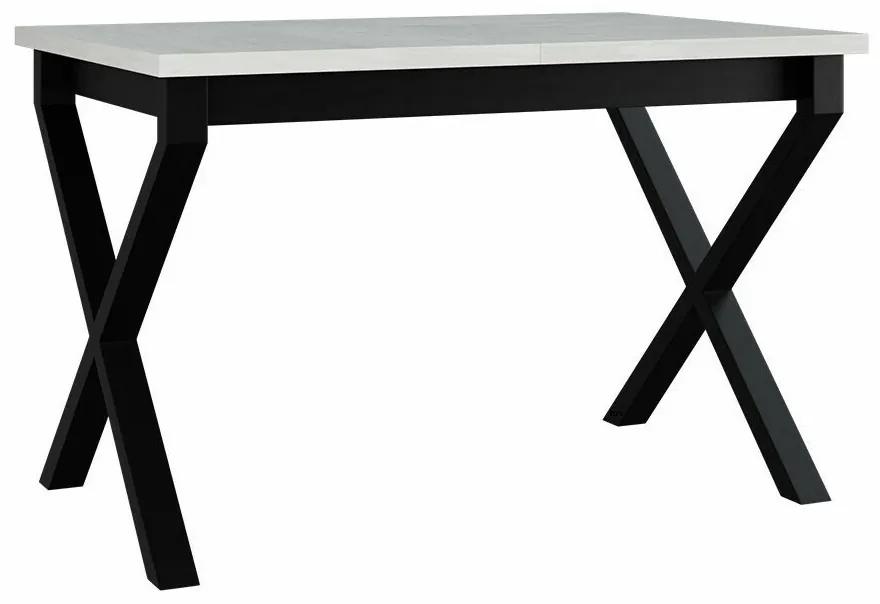 Τραπέζι Victorville 300, Άσπρο, Μαύρο, 75x80x140cm, 39 kg, Επιμήκυνση, Πλαστικοποιημένη μοριοσανίδα, Μέταλλο | Epipla1.gr