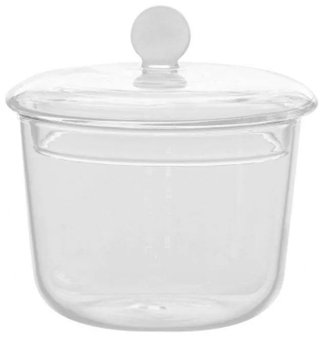 Δοχείο Με Καπάκι Bilia BA01901 10x10cm 350ml White-Clear Zafferano Γυαλί