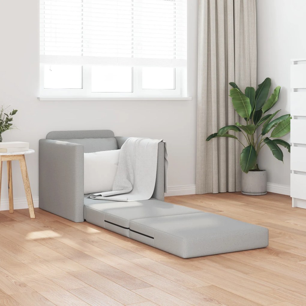 vidaXL Καναπές Κρεβάτι 2 σε 1 Συννεφί Γκρι 74x77x81 εκ Υφάσματος