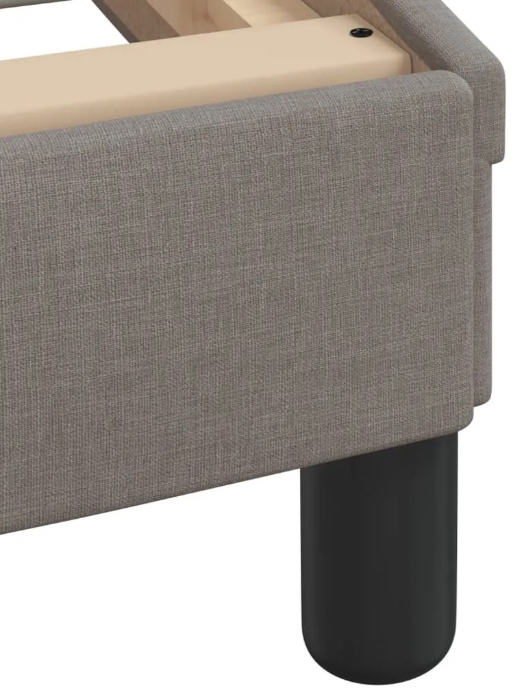 vidaXL Κρεβάτι Taupe 180x200 εκ. Υφασμάτινο