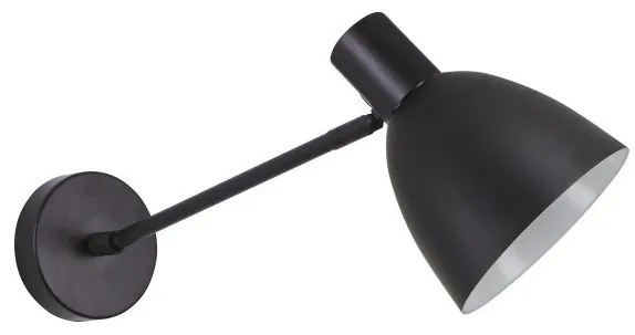 Απλίκα Φωτιστικό Τοίχου 1xE27 Κώνος Adept Homelighting-77-8324-Μαύρο 77-8324