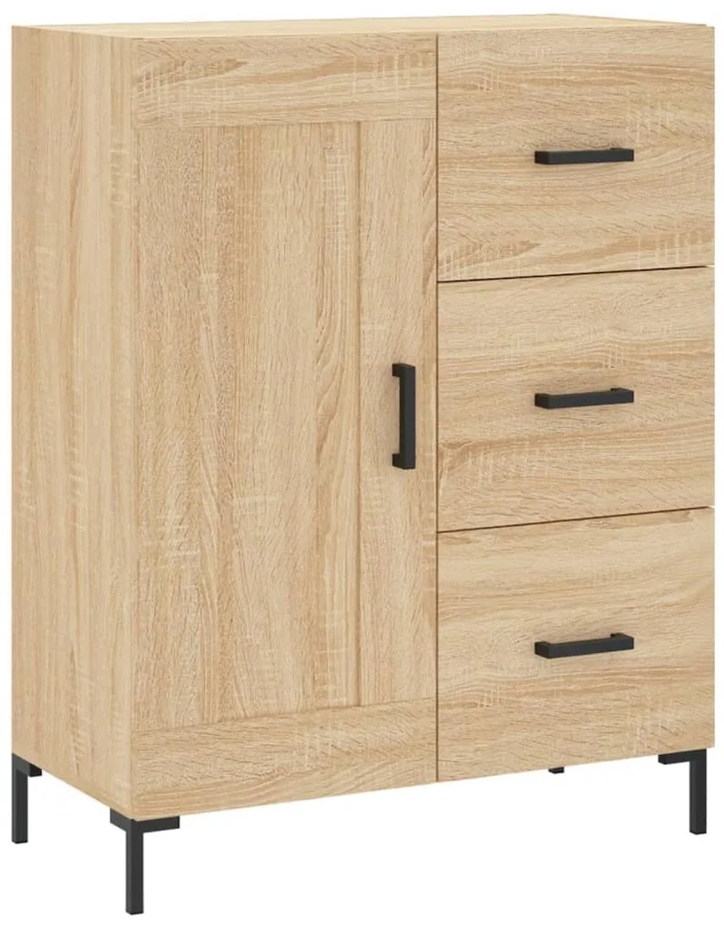 vidaXL Ντουλάπι Sonoma δρυς 69,5 x 34 x 180 εκ. από Επεξεργασμένο Ξύλο