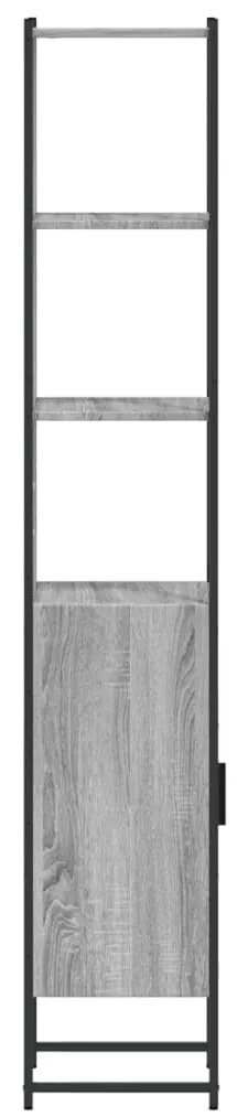 vidaXL Ντουλάπι Μπάνιου Γκρι Sonoma 33x33x185,5 εκ. Επεξεργασμένο Ξύλο