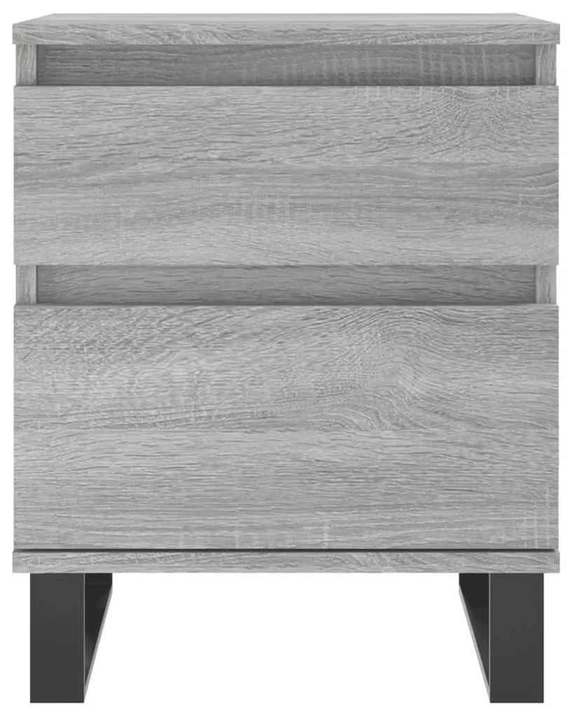 vidaXL Κομοδίνα 2 τεμ. Γκρι Sonoma 40 x 35 x 50 εκ. από Επεξεργ. Ξύλο
