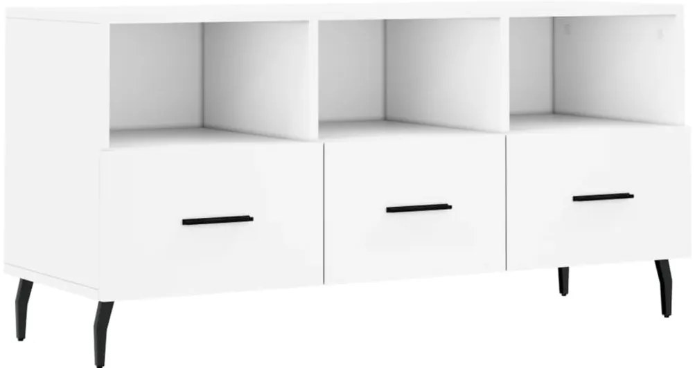 vidaXL Έπιπλο Τηλεόρασης Λευκό 102 x 36 x 50 εκ. από Επεξεργ. Ξύλο