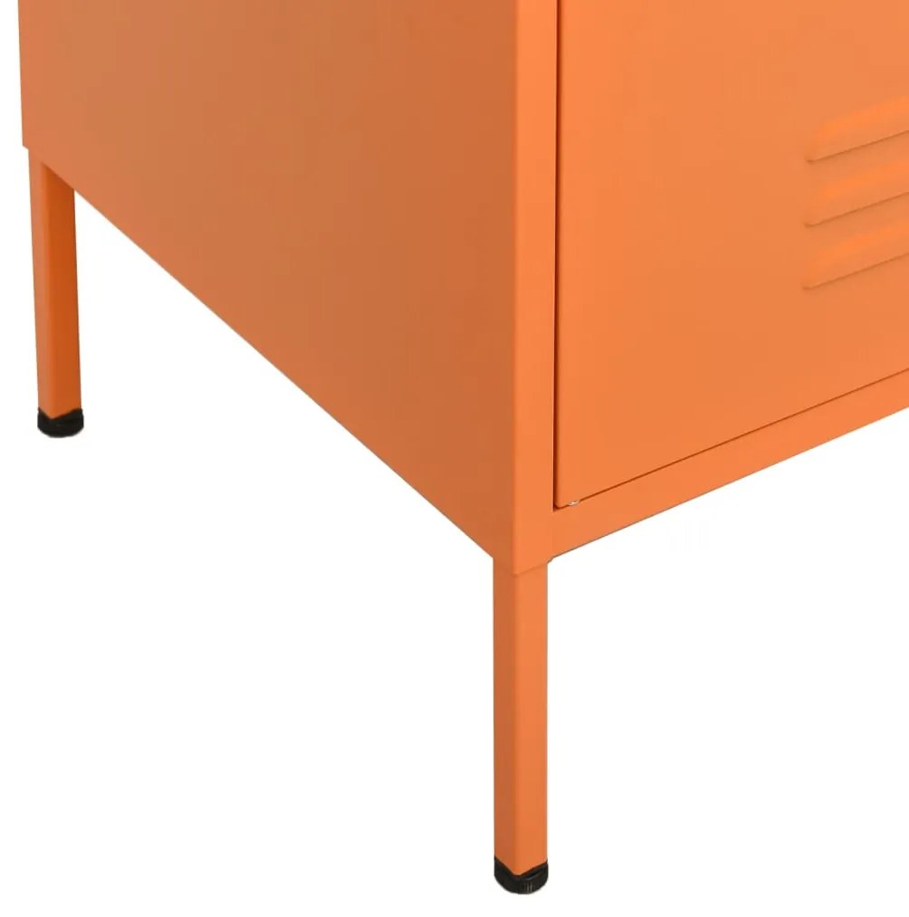 vidaXL Ντουλάπι Αποθήκευσης Πορτοκαλί 80 x 35 x 101,5 εκ. από Ατσάλι