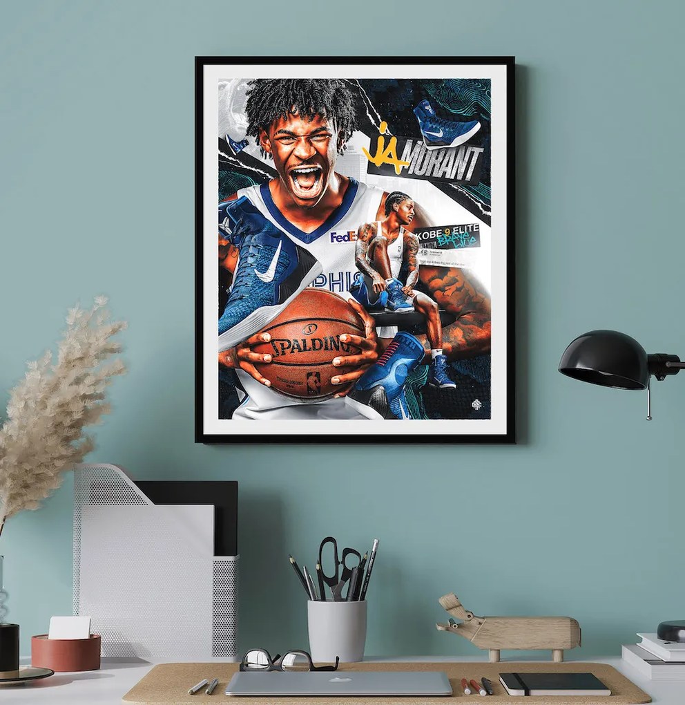 Ξύλινο Κάδρο Ja Morant 30X40cm SNK33