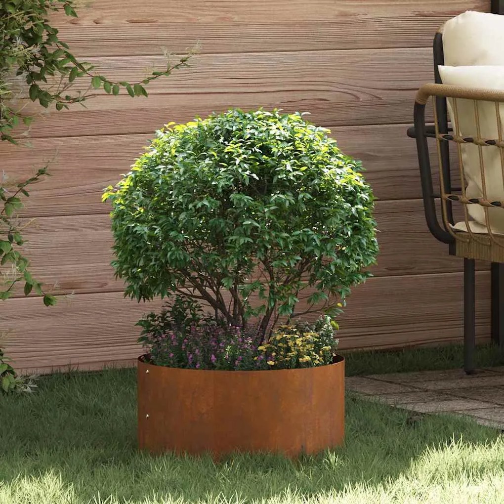 vidaXL Γλάστρα Χάλυβα Cortens Χάλυβας Corten Μεσαία Διακοσμητικά ένθετα