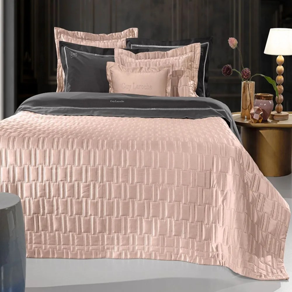 Κουβερλί Brick (Σετ 3τμχ) Old Pink Guy Laroche Υπέρδιπλo 240x250cm Microsatin