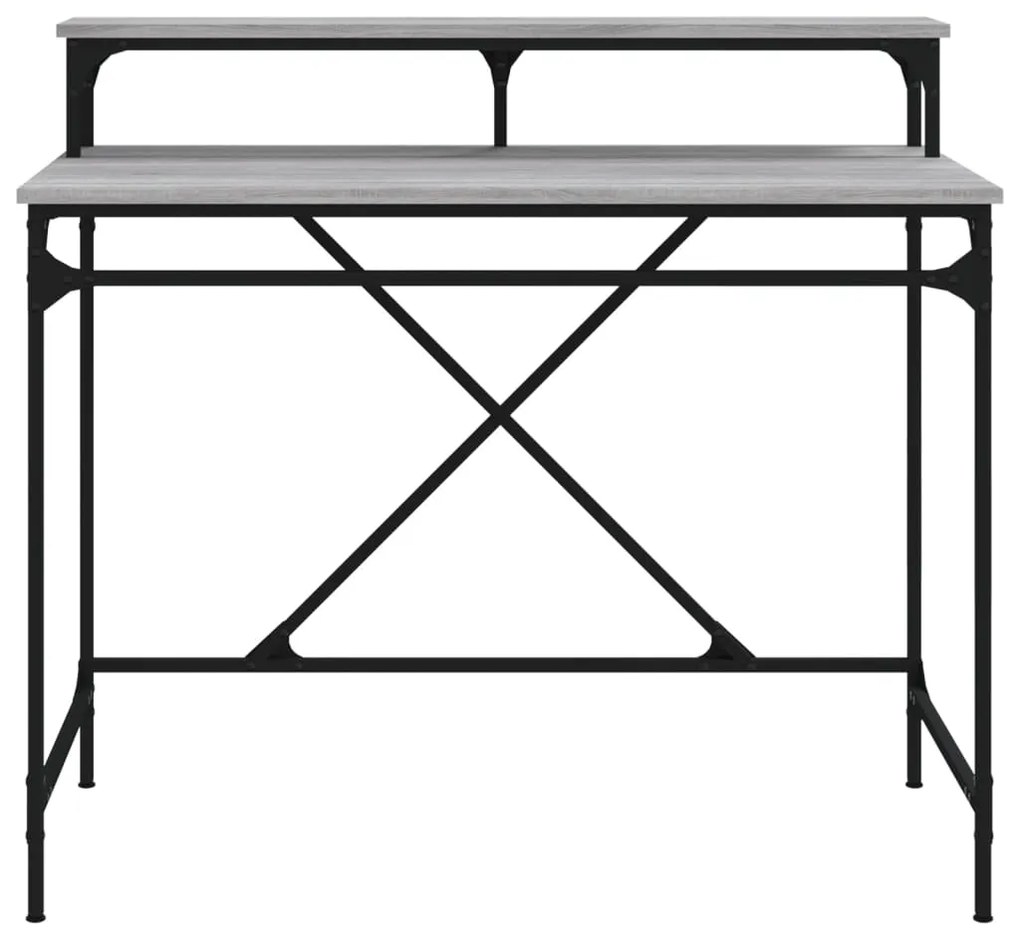 vidaXL Γραφείο Γκρι Sonoma 100x50x90 εκ. από Επεξεργασμένο Ξύλο