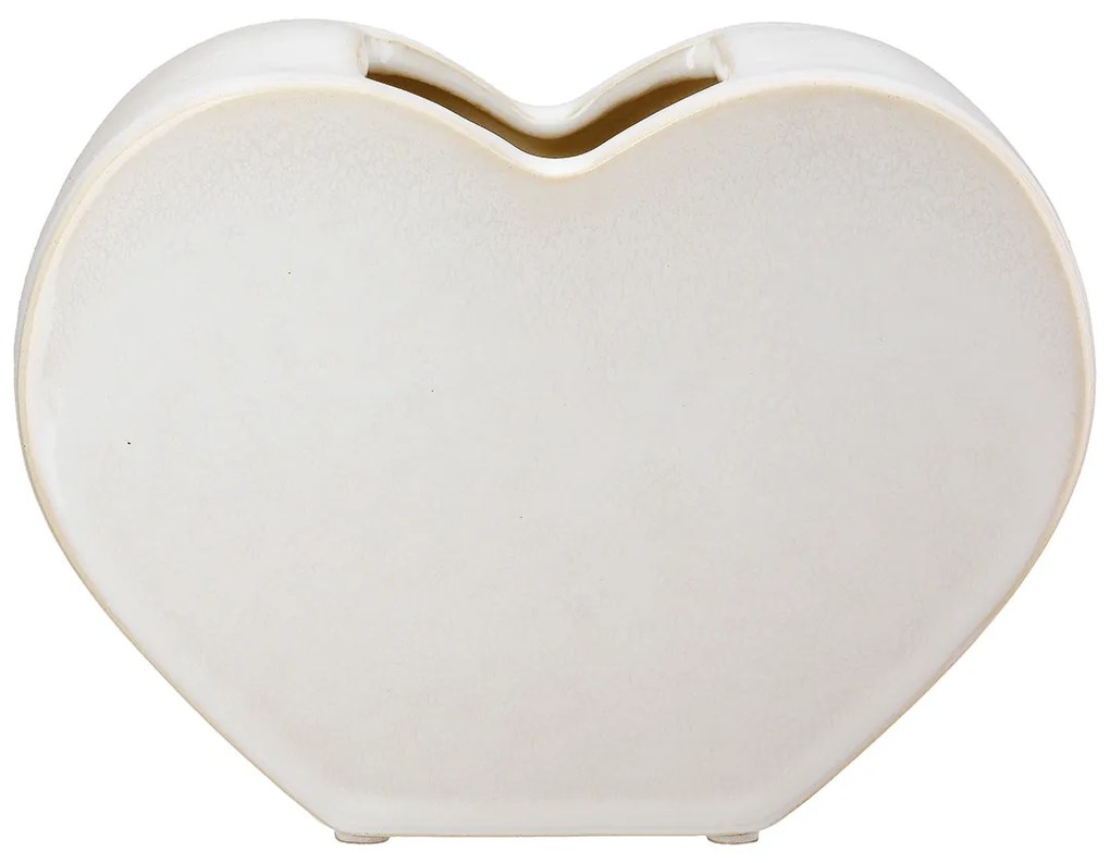 Βάζο \&quot;Heart\&quot; Κεραμικό Λευκό PU 4 20x8.5x14cm - 05161261