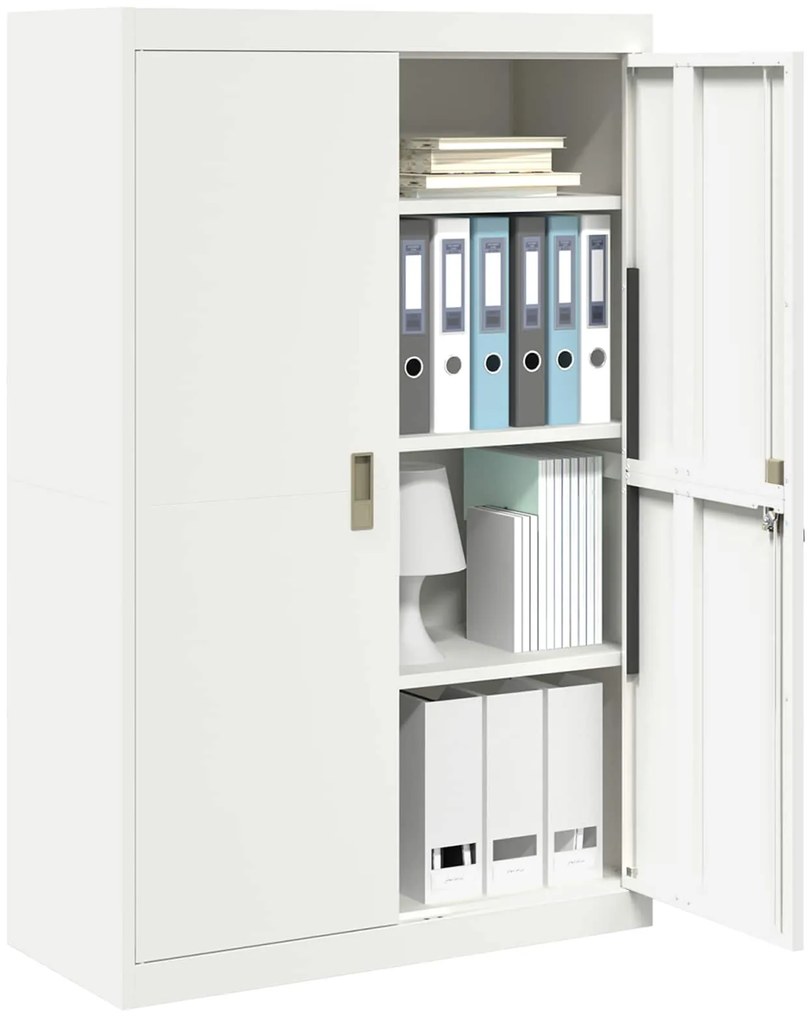 vidaXL Ντουλάπι αποθήκευσης με αποθήκευση 2 pcs Λευκό 90 x 40 x 140 cm