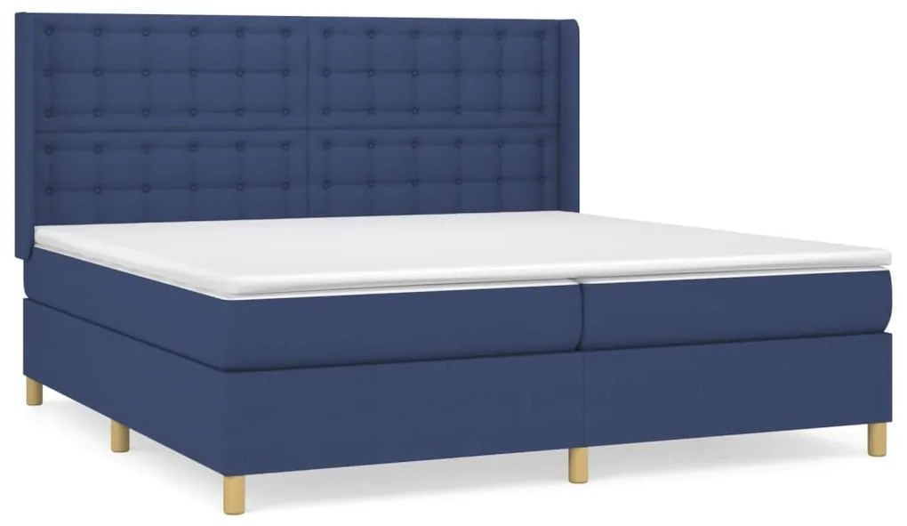 ΚΡΕΒΑΤΙ BOXSPRING ΜΕ ΣΤΡΩΜΑ ΜΠΛΕ 200X200 ΕΚ. ΥΦΑΣΜΑΤΙΝΟ 3132343