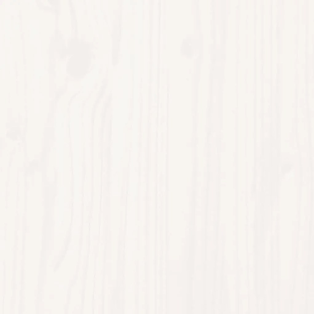 Ζαρντινιέρα Υπερυψωμένη Σχ Φράχτη Λευκή 100x50x50εκ Μασίφ Πεύκο - Λευκό