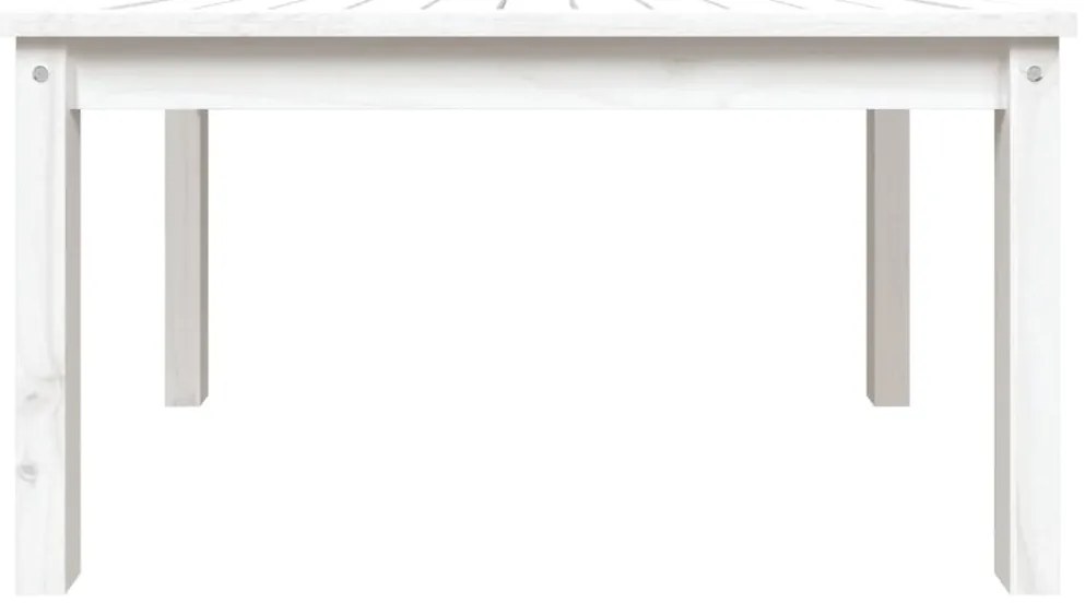 vidaXL Τραπέζι Κήπου Λευκό 82,5 x 50,5 x 45 εκ. από Μασίφ Ξύλο Πεύκου