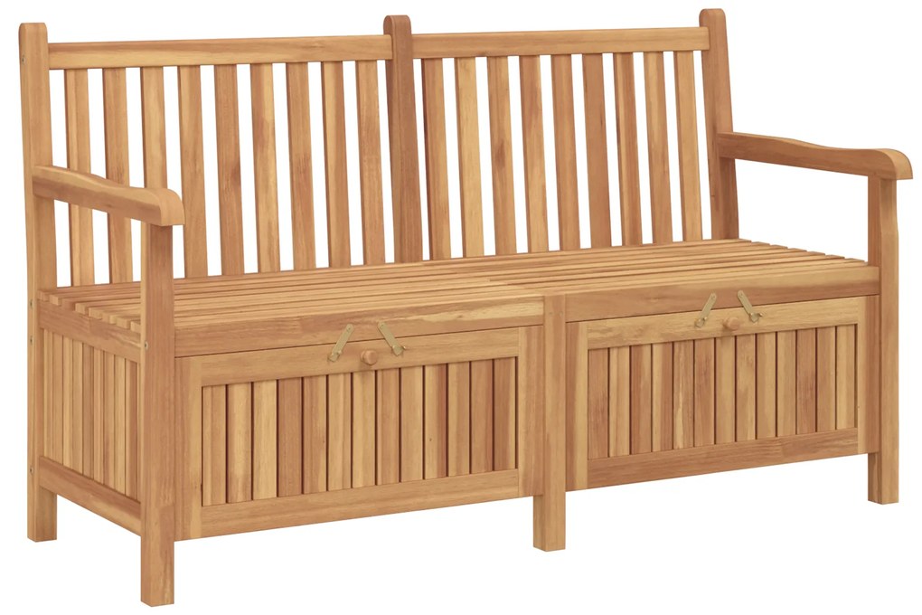 vidaXL Πάγκος Αποθήκευσης Κήπου Καφέ 150 x 60 x 90 εκ Μασίφ ξύλο teak