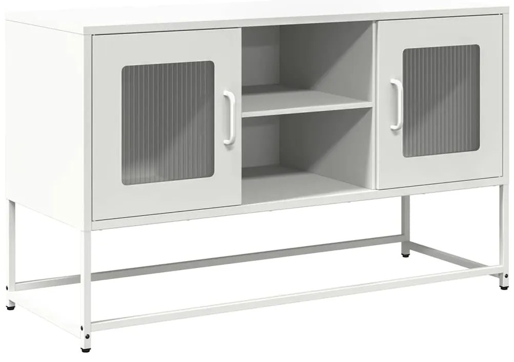 vidaXL Έπιπλο Τηλεόρασης Λευκό 100,5x39x60,5 εκ. από Ατσάλι