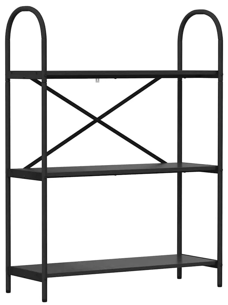 vidaXL Ράφι Βιβλίων Μαύρη Οξυά 80 x 30 x 109 εκ Επεξεργασμένο ξύλο