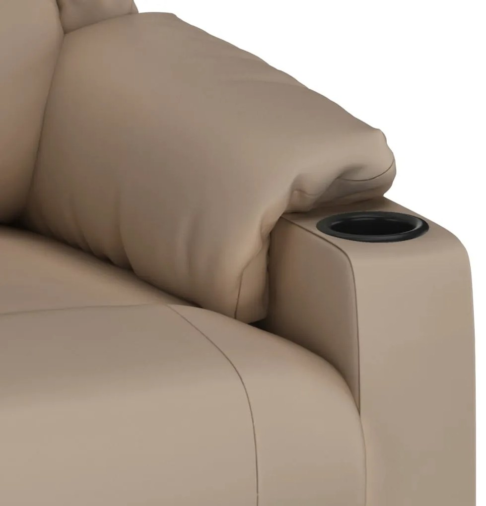 vidaXL Πολυθρόνα Ανακλινόμενη Καπουτσίνο από Συνθετικό Δέρμα