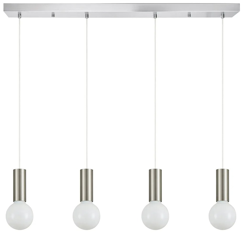 Φωτιστικό Οροφής  SE21-NM-4-4NM ADEPT TUBE Nickel Matt Pendant+ - 77-8391 - 51W - 100W - 77-8391