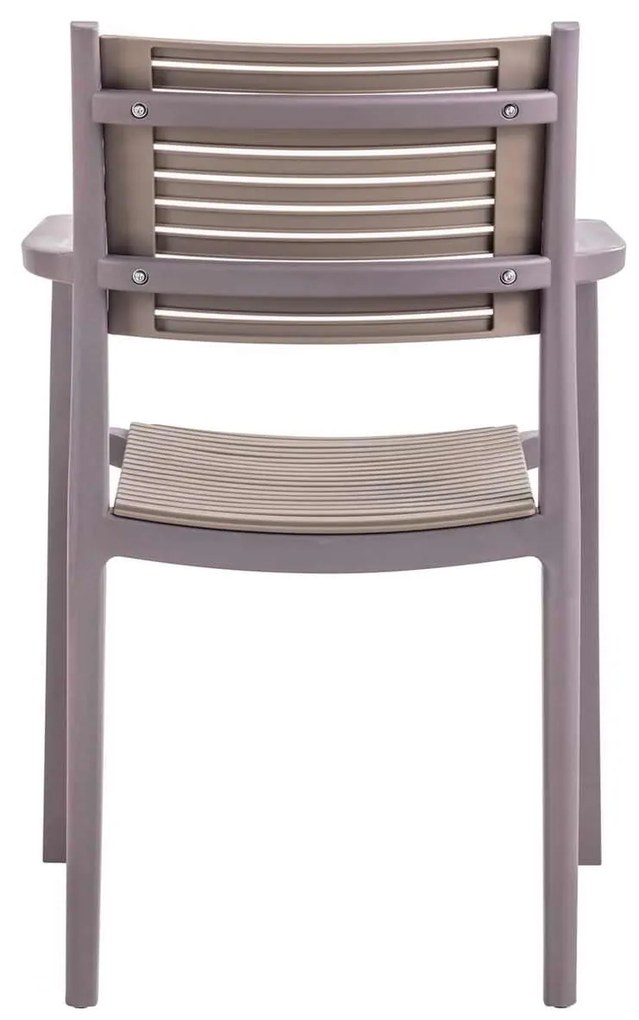 Πολυθρόνα AKRON PP-UV Καφέ/Sand Beige 60x55x85cm