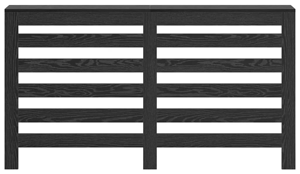 vidaXL Καπάκι Καλοριφέρ Μαύρη Οξυά 149 x 20 x 82 cm Επεξεργασμένο ξύλο