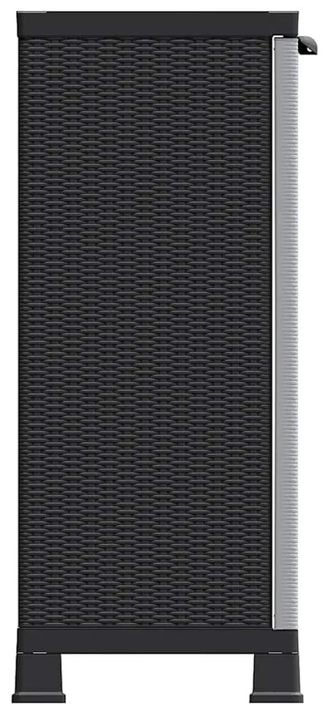 vidaXL Πλαστικό Ντουλάπι 68 x 39 x 92 εκ. με Σχεδιασμό σε Στυλ Ρατάν