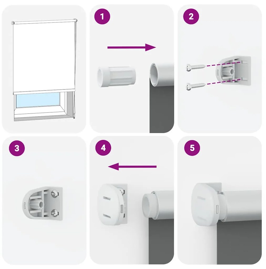 Roller Blind Blackout ανοιχτό γκρι 50x210 cm Πλάτος υφάσματος 4011430