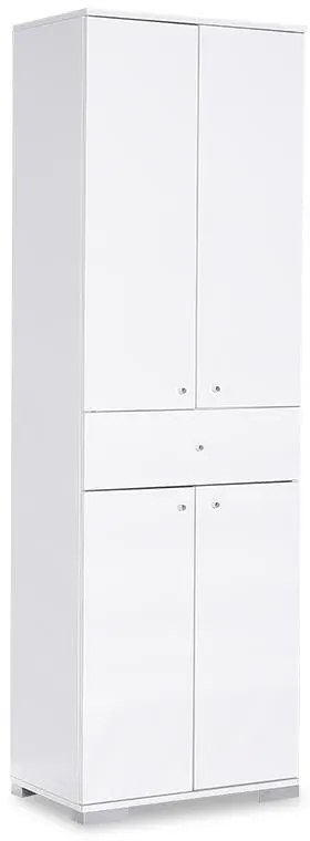 Ντουλάπα Chad με συρτάρι λευκό gloss 60x40x187εκ 60x40x187 εκ.