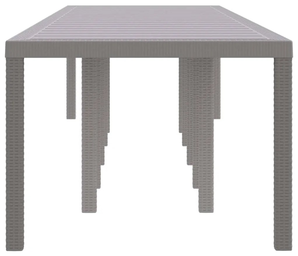 vidaXL Τραπέζι Κήπου Ανοιχτό γκρι 350 x 100 x 73 εκ. συνθετικό ρατάν