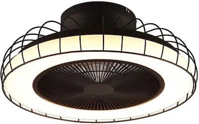 Ανεμιστήρας Οροφής Black Mat 52cm Led 30,2w 2700-6500K 3420lm Trio Lighting Sandf Jord R64122132