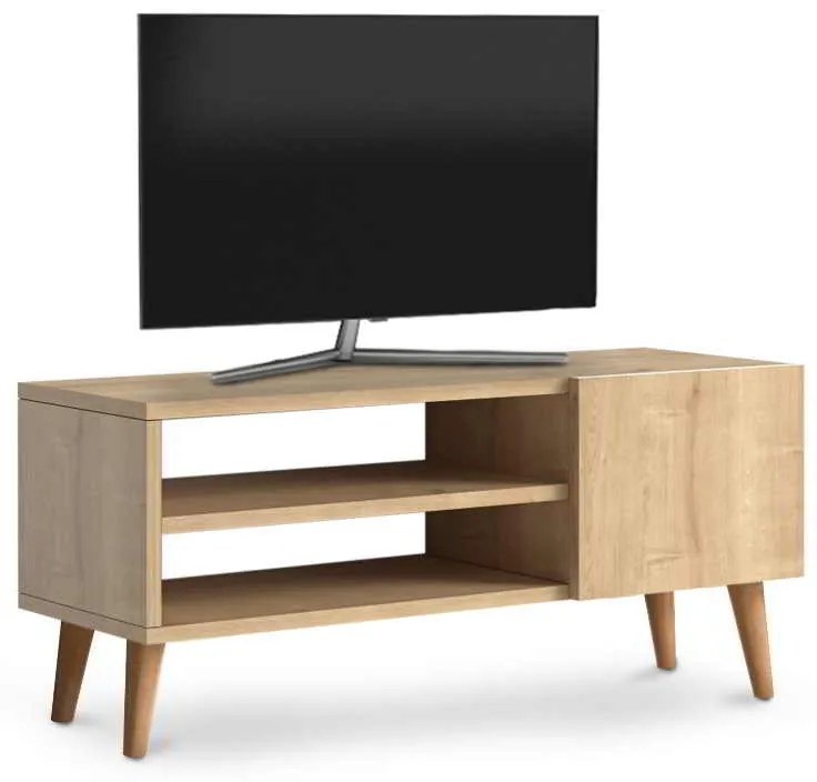 Έπιπλο τηλεόρασης Porto Megapap από μελαμίνη χρώμα oak 90x30x40εκ.