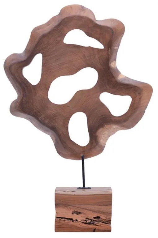 Διακοσμητικό Αντικείμενο Επιτραπέζιο Strab 315-000021 55x10x80cm Walnut Inart Ξύλο,Μέταλλο