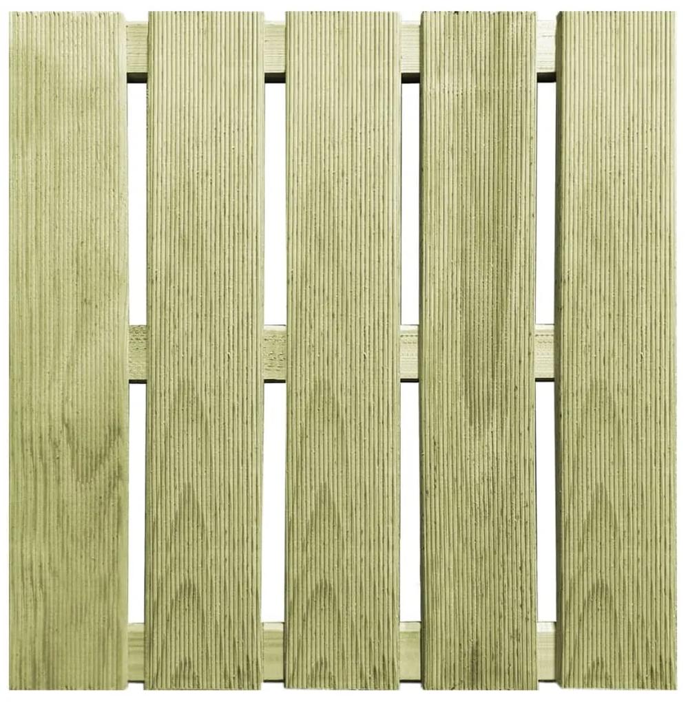 vidaXL Πλακάκια Deck 12 τεμ. Πράσινα 50 x 50 εκ. Ξύλινα