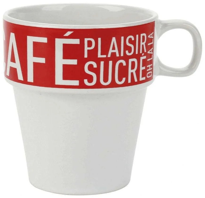 Κούπα Café' SR00521977 300ml Red-White Gers Porcelain